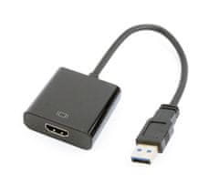 Gembird USB 3.0 HDMI-re, M/F, 15cm, fekete