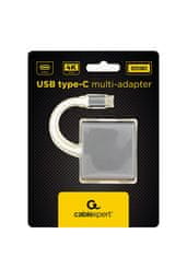 Gembird Multi-adapter USB Type-C, szürke