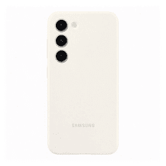 SAMSUNG Galaxy S23 Plus SM-S916, Szilikon tok, fehér, gyári (RS135977)