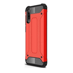 TokShop Apple iPhone 11 Pro Max, Műanyag hátlap védőtok, Defender, fémhatású, piros (87539)
