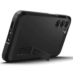 Spigen Samsung Galaxy S23 SM-S911, Szilikon tok + műanyag hátlap, kitámasztóval, Tough Armor, fekete (sérült csomagolás) (129349SCS)