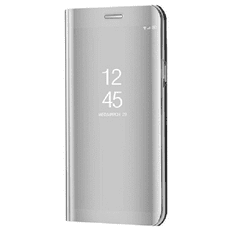 Huawei Honor 90 Lite, Oldalra nyíló tok, hívás mutatóval, Smart View Cover, ezüst (utángyártott)