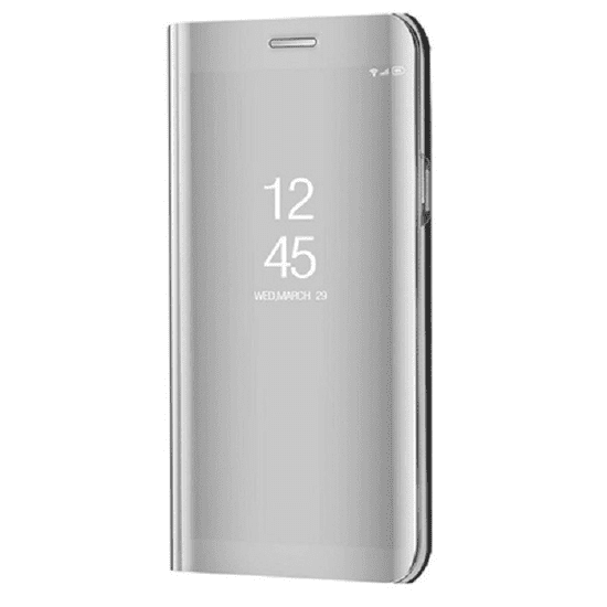 TokShop Huawei Honor 90 Lite, Oldalra nyíló tok, hívás mutatóval, Smart View Cover, ezüst (utángyártott) (137527)