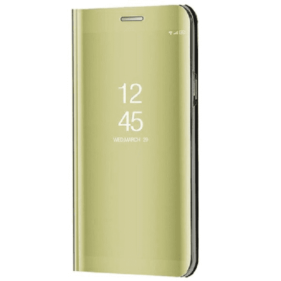 TokShop Huawei Honor Magic 5 Lite / X9a / X40, Oldalra nyíló tok, hívás mutatóval, Smart View Cover, arany (utángyártott) (133950)