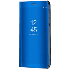 TokShop Samsung Galaxy A01 Core SM-A013F, Oldalra nyíló tok, hívás mutatóval, Smart View Cover, kék (utángyártott) (106176)