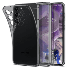 Spigen Samsung Galaxy S23 SM-S911, Szilikon tok, Liquid Crystal, átlátszó/füst (129318)