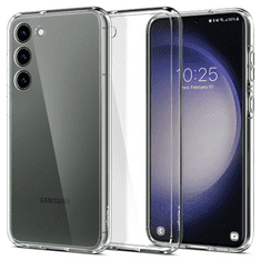 Spigen Samsung Galaxy S23 Plus SM-S916, Műanyag hátlap védőtok + szilikon keret, Ultra Hybrid, átlátszó (129305)