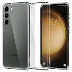 Spigen Samsung Galaxy S23 SM-S911, Műanyag hátlap védőtok + szilikon keret, Ultra Hybrid, átlátszó (129302)