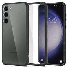 Spigen Samsung Galaxy S23 Plus SM-S916, Műanyag hátlap védőtok + szilikon keret, Ultra Hybrid, átlátszó/fekete (129306)