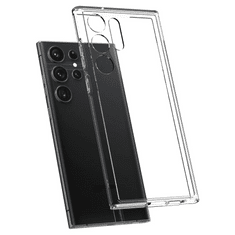 Spigen Samsung Galaxy S23 Ultra SM-S918, Műanyag hátlap védőtok + szilikon keret, Ultra Hybrid, átlátszó (129308)