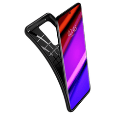 Spigen Samsung Galaxy S23 Ultra SM-S918, Szilikon tok, Core Armor, karbon minta, fekete (129340)