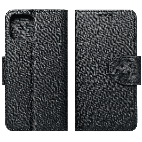 TokShop Samsung Galaxy A54 5G SM-A546B, Oldalra nyíló tok, stand, Fancy Book, fekete