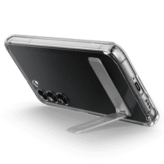 Spigen Samsung Galaxy S23 SM-S911, Műanyag hátlap védőtok + szilikon keret, kitámasztóval, Ultra Hybrid &quot;S&quot;, átlátszó (129299)