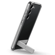 Spigen Samsung Galaxy S23 SM-S911, Műanyag hátlap védőtok + szilikon keret, kitámasztóval, Ultra Hybrid &quot;S&quot;, átlátszó (129299)