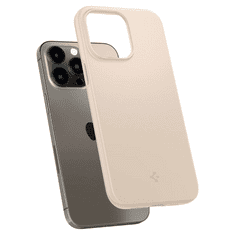 Spigen Apple iPhone 14 Pro, Műanyag hátlap védőtok, Thin Fit, homok-beige (RS125189)