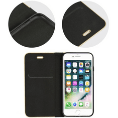 TokShop Apple iPhone 14, Oldalra nyíló tok, stand, Luna Book, fekete (125473)