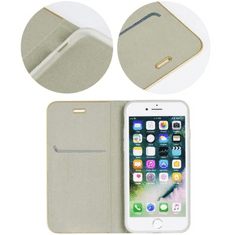 TokShop Apple iPhone 14, Oldalra nyíló tok, stand, Luna Book, ezüst (125475)