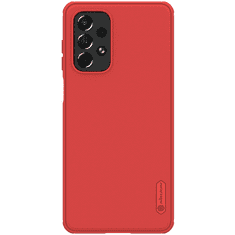 Nillkin Samsung Galaxy A73 5G SM-A736B, Műanyag hátlap védőtok, szilikon keret, légpárnás sarok, Super Frosted Pro, piros (119105)