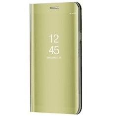 TokShop Huawei Honor 10X Lite, Oldalra nyíló tok, hívás mutatóval, Smart View Cover, arany (utángyártott) (102202)
