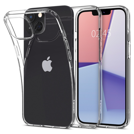 Spigen Apple iPhone 13, Szilikon tok, Crystal Flex, átlátszó (S59109)