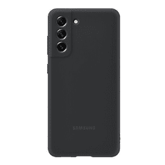 SAMSUNG Galaxy S21 FE 5G SM-G990, Szilikon tok, fekete, gyári (RS114603)