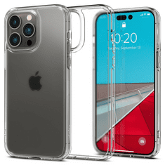 Spigen Apple iPhone 14 Pro Max, Műanyag hátlap védőtok + szilikon keret, Ultra Hybrid Matte, áttetsző (125625)