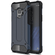 TokShop Huawei Honor 30S, Műanyag hátlap védőtok, Defender, fémhatású, sötétkék (102156)