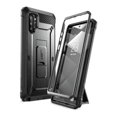 SUPCASE Samsung Galaxy Note 10 Plus / 10 Plus 5G SM-N975 / N976, Műanyag hátlap védőtok, közepesen ütésálló, telefontartó gyűrű, kitámasztóval, övre fűzhető, Unicorn Beetle Pro, fekete (RS122716)