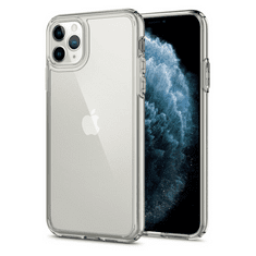 Spigen Apple iPhone 11 Pro, Műanyag hátlap védőtok + szilikon keret, Ultra Hybrid, átlátszó (8809671010781)