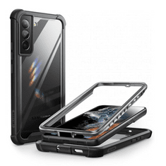 SUPCASE Samsung Galaxy S22 Plus 5G SM-S906, Műanyag hátlap védőtok (elő- és hátlapi), közepesen ütésálló, IBLSN, átlátszó/fekete (111741)