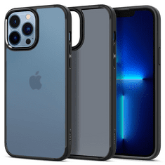 Spigen Apple iPhone 13 Pro Max, Műanyag hátlap védőtok + szilikon keret, Ultra Hybrid Matte, áttetsző/fekete (8809811852820)