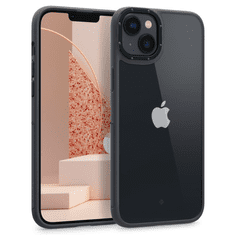 Spigen Apple iPhone 14 Plus, Műanyag hátlap védőtok + keret, közepesen ütésálló, Caseology Skyfall, átlátszó/fekete (125714)