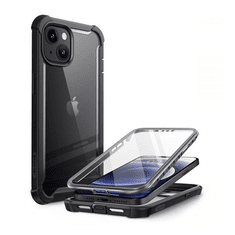 SUPCASE Apple iPhone 13, Műanyag hátlap védőtok (elő- és hátlapi) + Tempered Glass (edzett üveg), közepesen ütésálló, IBLSN Clear, átlátszó/fekete (RS122689)