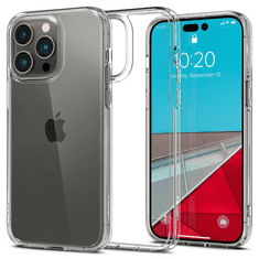 Spigen Apple iPhone 14 Pro, Műanyag hátlap védőtok + szilikon keret, Ultra Hybrid, átlátszó (8809811864571)