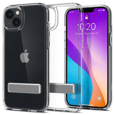 Spigen Apple iPhone 14 Plus, Műanyag hátlap védőtok + szilikon keret, kitámasztóval, Ultra Hybrid &quot;S&quot;, átlátszó (125658)