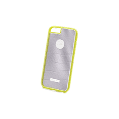 USAMS Apple iPhone 6 / 6S, Műanyag hátlap védőtok, Vouge, rácsmintás, átlátszó/sárga (42646)
