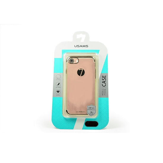 Apple iPhone 7 Plus / 8 Plus, Műanyag hátlap védőtok, Usams Kingsir, áttetsző/ezüst