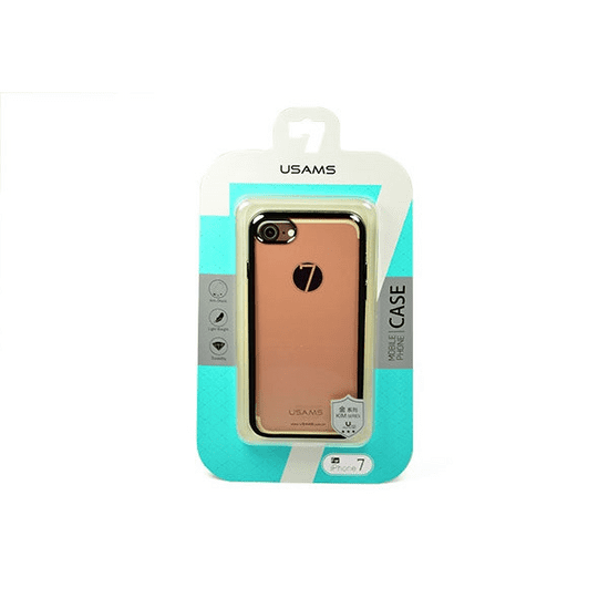 Apple iPhone 7 Plus / 8 Plus, Műanyag hátlap védőtok, Usams Kingsir, áttetsző/fekete