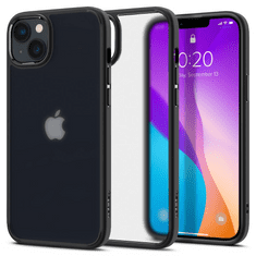 Spigen Apple iPhone 14, Műanyag hátlap védőtok + szilikon keret, Ultra Hybrid Matte, áttetsző/fekete (125645)