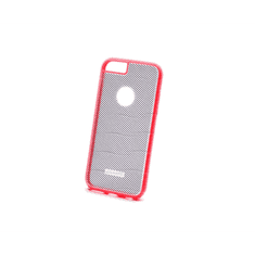 USAMS Apple iPhone 6 / 6S, Műanyag hátlap védőtok, Vouge, rácsmintás, átlátszó/rózsaszín (42645)