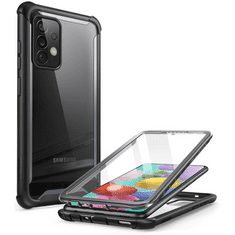 SUPCASE Samsung Galaxy A72 / A72 5G SM-A725F / A726B, Műanyag hátlap védőtok (elő- és hátlapi) + Tempered Glass (edzett üveg), közepesen ütésálló, IBLSN Clear, átlátszó/fekete (RS109365)
