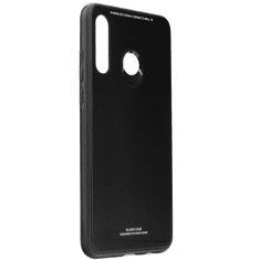 TokShop Apple iPhone 12 Pro Max, Szilikon védőkeret, üveg hátlap, Glass Case, fekete (93341)