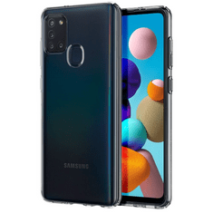 Spigen Samsung Galaxy A21s SM-A217F, Szilikon tok, Liquid Crystal, átlátszó (90317)