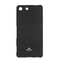 Mercury Sony Xperia M5, TPU szilikon tok, Goospery, csillámporos, fekete (RS58507)