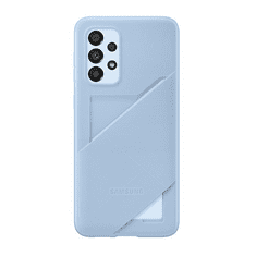 SAMSUNG Galaxy A33 5G SM-A336B, Szilikon tok, kártyatartóval, kék, gyári (RS114608)