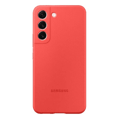 SAMSUNG Galaxy S22 5G SM-S901, Szilikon tok, piros, gyári (RS114497)