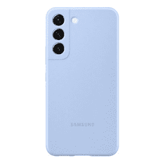 SAMSUNG Galaxy S22 5G SM-S901, Szilikon tok, világoskék, gyári (RS114491)