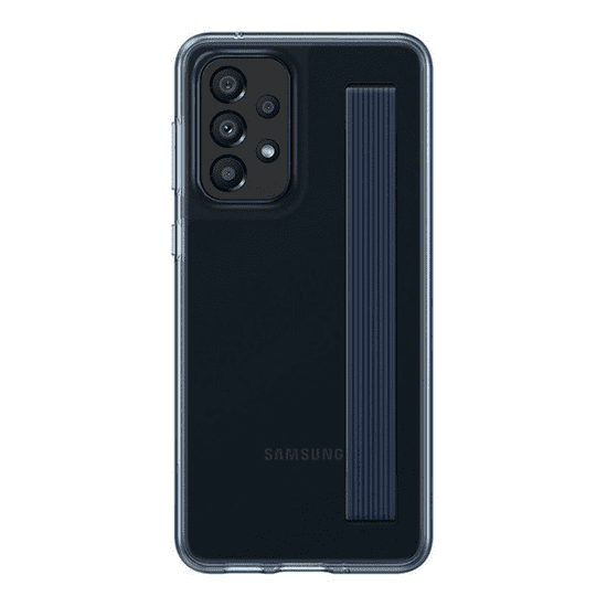 SAMSUNG Galaxy A33 5G SM-A336B, Szilikon tok, kézpánttal, fekete, gyári (RS114590)