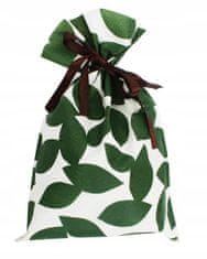 RAMIZ 30x45 cm-es fehér alapon zöld leveles ajándékzsák