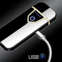 OEM Unique elektromos öngyújtó USB töltéssel-Fekete/Matt